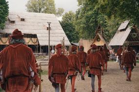 costumed people on festival