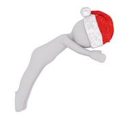 white male 3d model in red hat