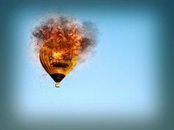 Hot Air Balloon on Fire