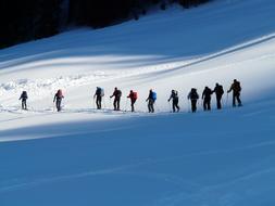 Skiiing Winter Hike people