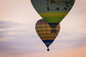 Hot Air Balloons in pink sky