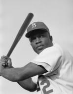 portrait of Jackie Robinson, American Baseball player