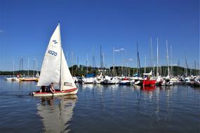 Sailing Boat Blue lake