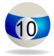 billiard ball ten drawing
