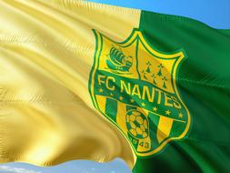 flag of Football Club de Nantes Atlantique at sky