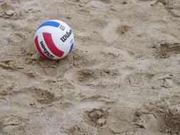 volleyball ball on the beach sand