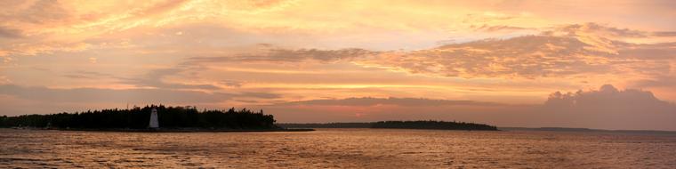red pink Sunset Panorama