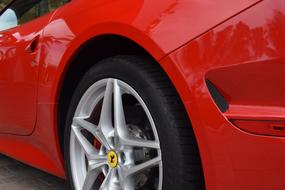 Ferrari Red grey Wheels