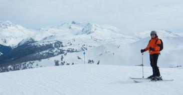 Skiing Sports at Winter