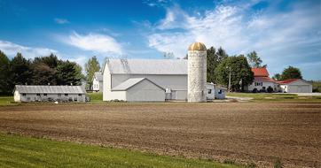 farm buildings on the farm
