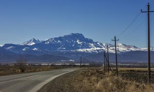 road in the mountains of kabardino-balkaria