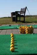 Golf Driving Range Line yellow