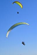 Paraglider Sails on sky