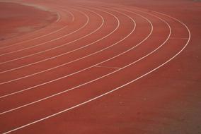 Track Field Lanes red white