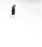 dance girl in black and white background