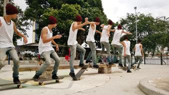 slow motion skateboarder
