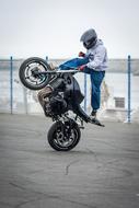 stunt on speed bike