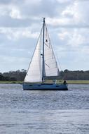 Sail Boat Sailing on River