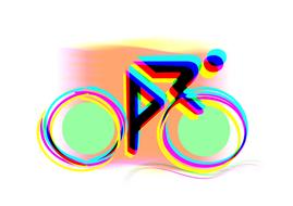 clipart of abstract bike logo