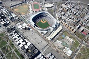 bird's eye view of yankee stadium