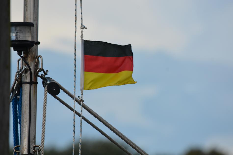 Germany flag on the ship
