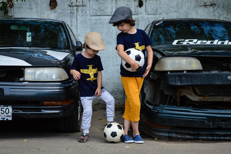 Football Machinery Boys and car