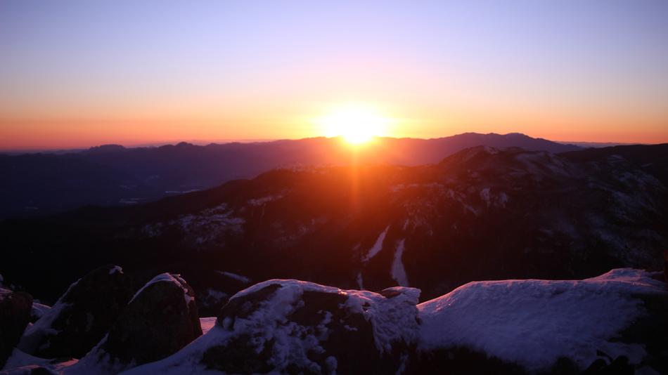 sunrise at scenic mountains in japan