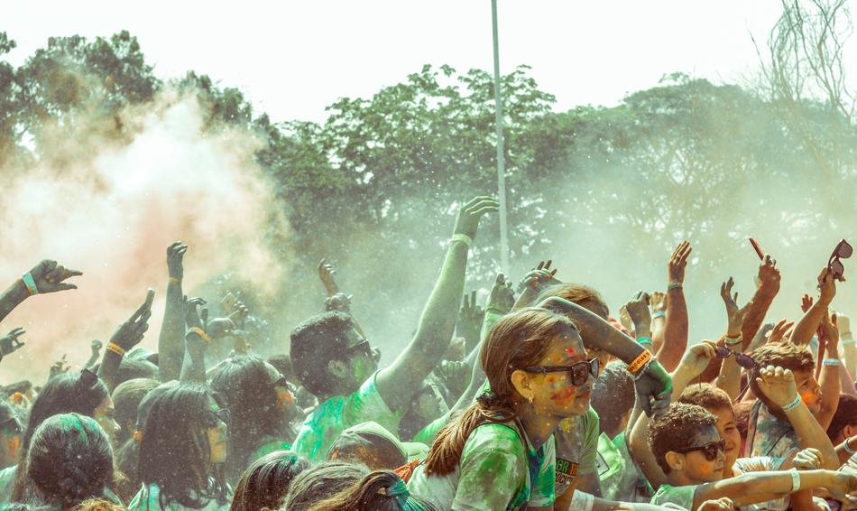 young people at Color Party