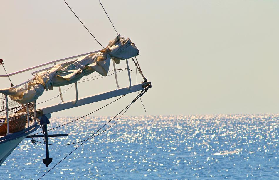Jib Boom of Sailing ship, greece