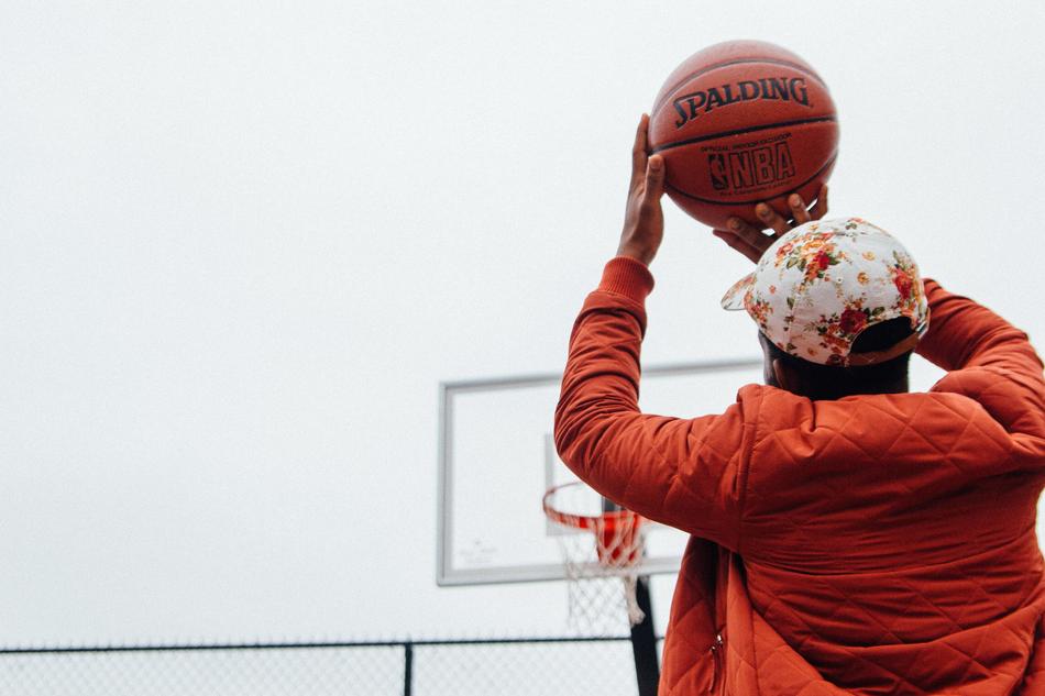 action with a ball in basketball