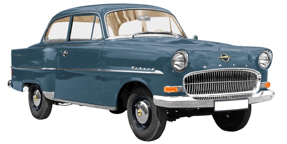 Opel Olympia Rekord, blue vintage car