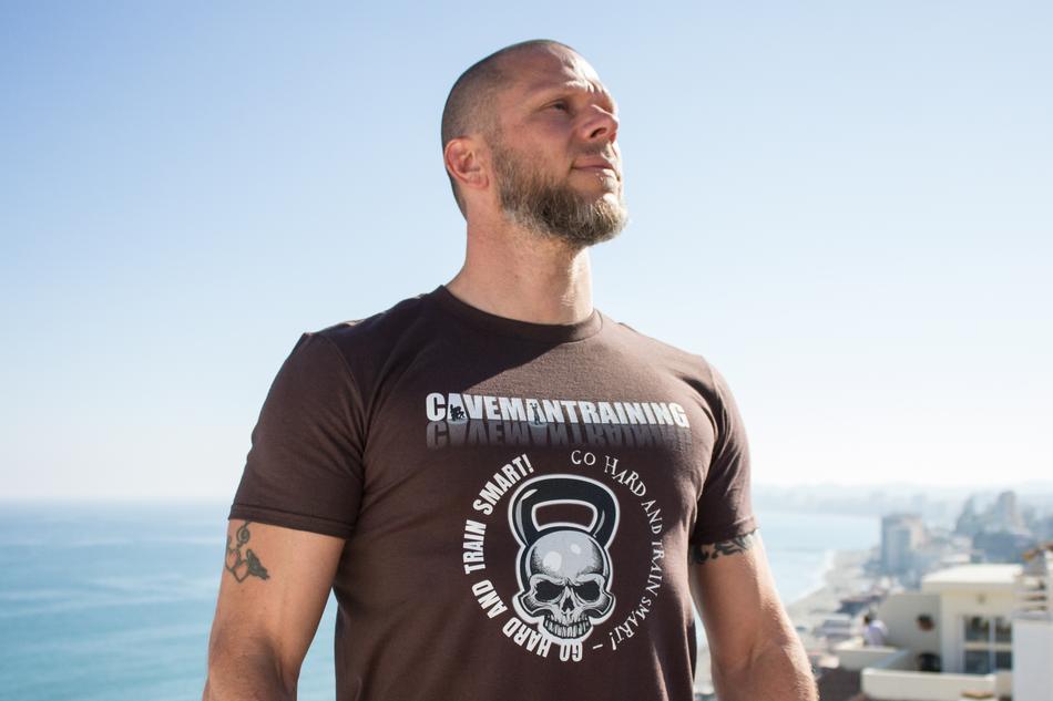 sportsman in a t-shirt on the sunny coast