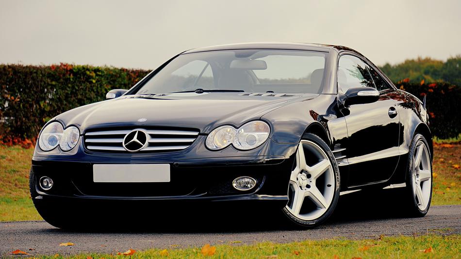 Mercedes-Benz Car parked in nature
