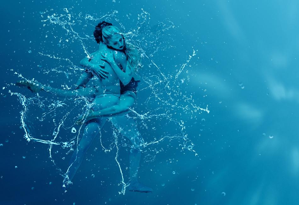 clipart of Dancers Underwater Motion