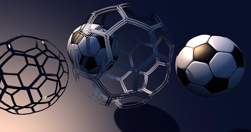 geometric shapes and soccer balls