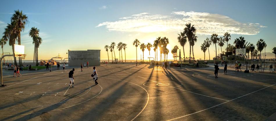Basketball Sunset