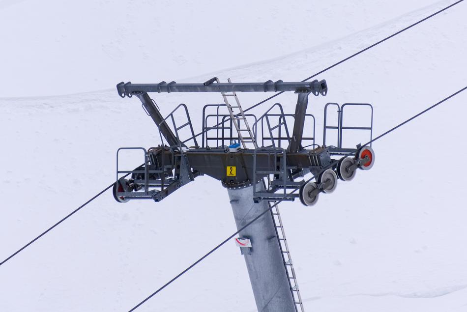 ski lift in the Alpine resort