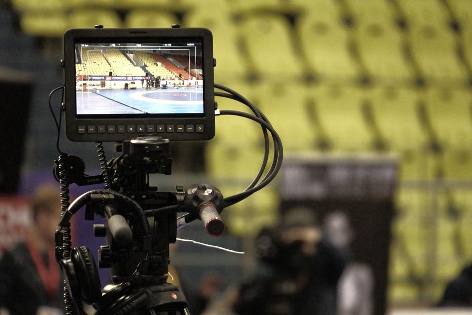 Recording spot on the stadium, on the competition