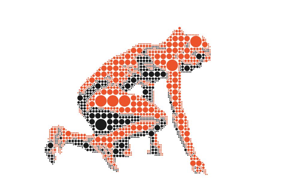 the strength of the athlete at the start line