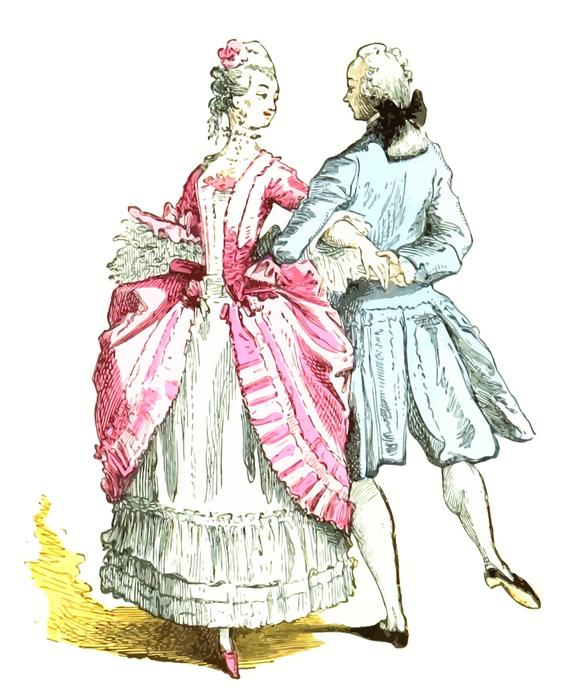 ballroom clothes costume as a drawing