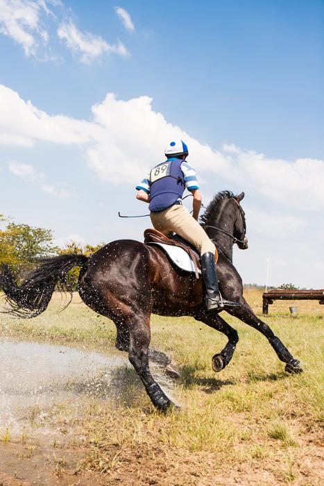 cornering at speed horse with rider