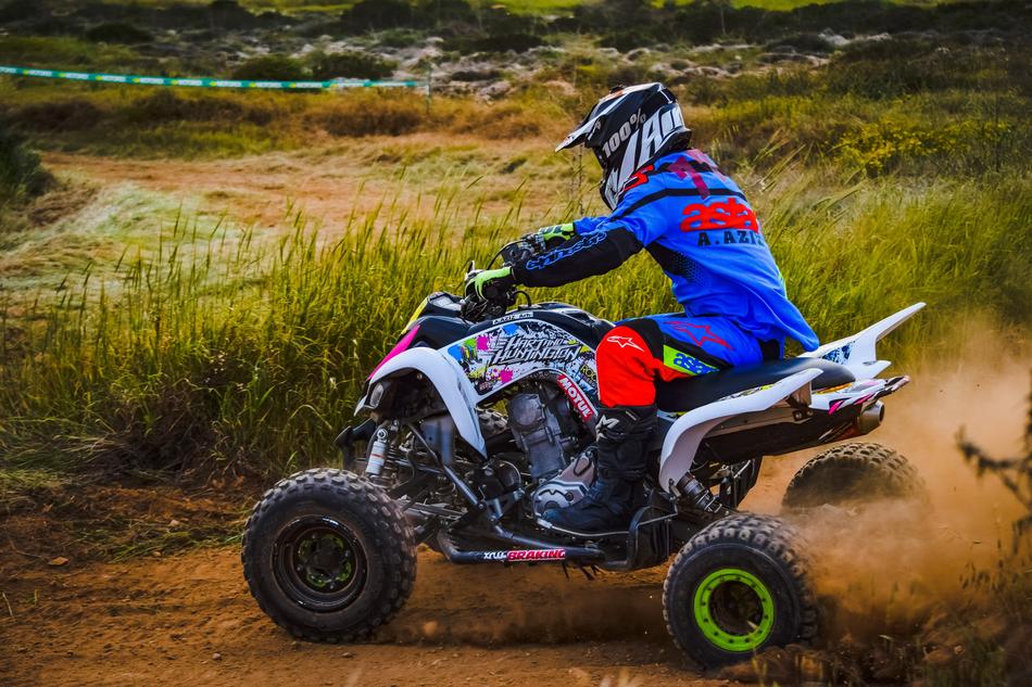 sportsman on off-road vehicles during the race