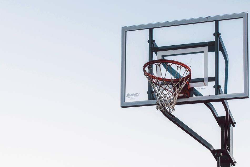transparent shield on a basketball hoop