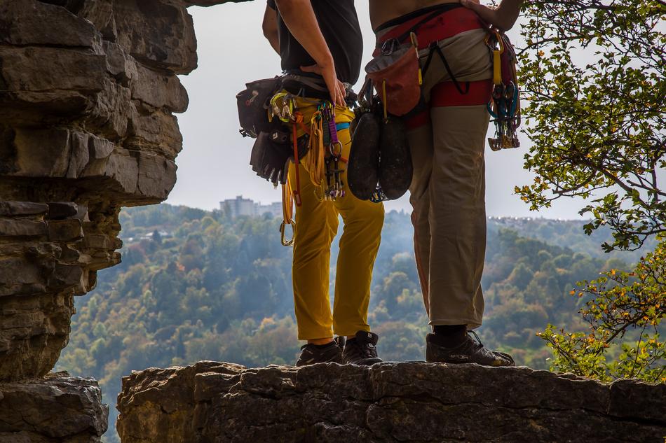 climbing sport on a mountains