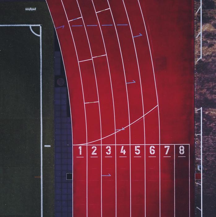 red Runways on stadium