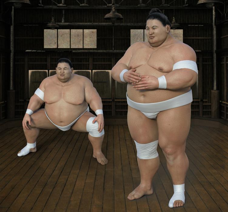 fat Sumoringer Athlete