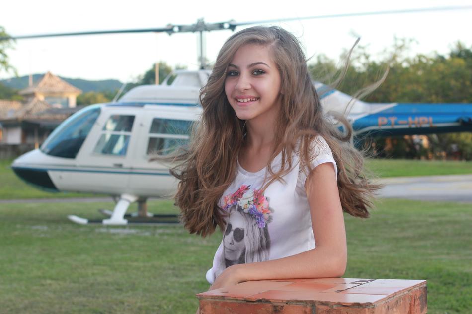 Young Teenager and helicopter