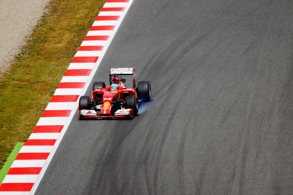 formula 1 Car Racing in Barcelona
