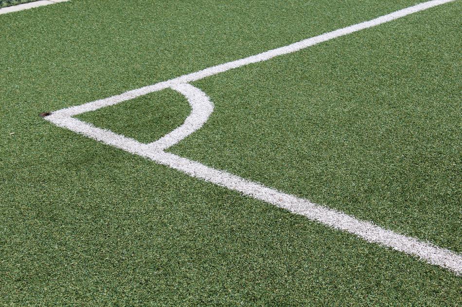 lined football field