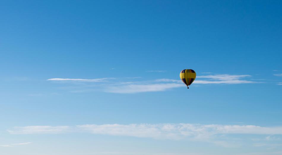 Hot Air Balloon soaring in the sky